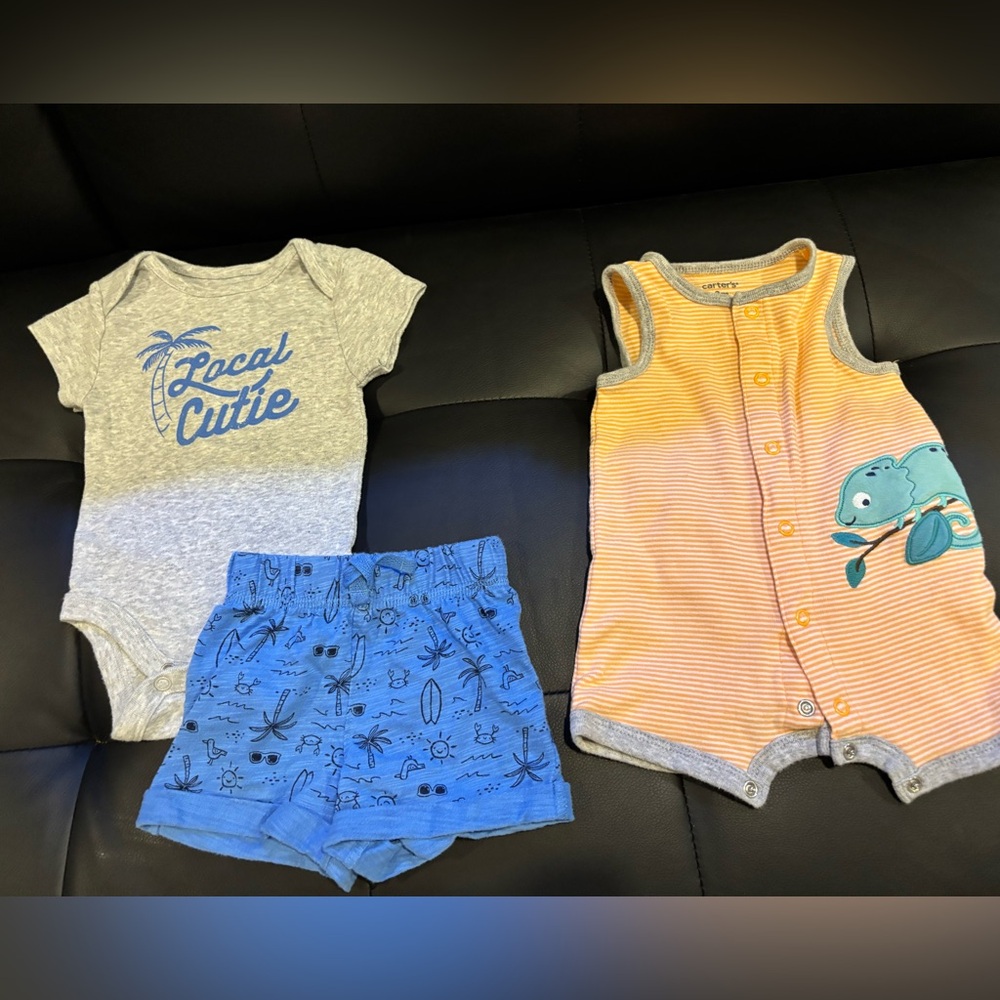 Baby boys summer outfits 0-3 months